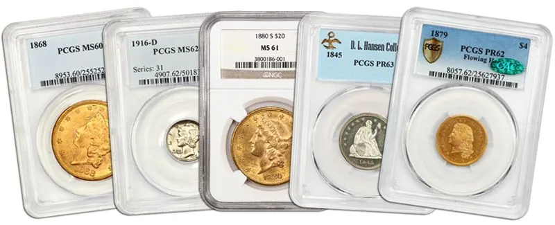 PCGS NGC CAC Graded Rare Coins Collection