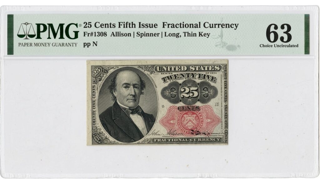 US 25 Cents Fractional Currency FR 1308